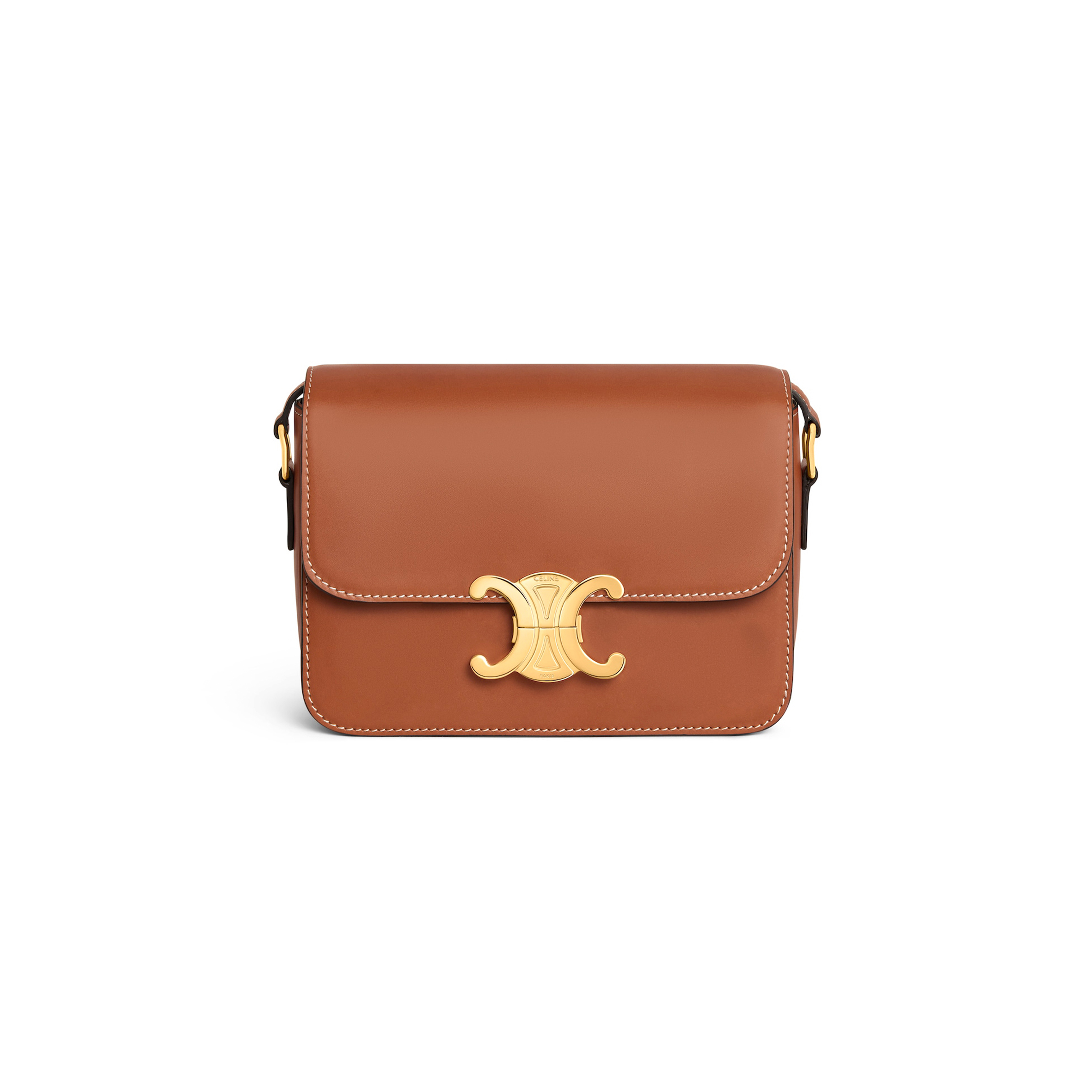 CELIN SMALL TEEN TRIOMPHE BAG IN NATURAL CALFSKIN 188423BFN.04LU (18.5*14*6cm)